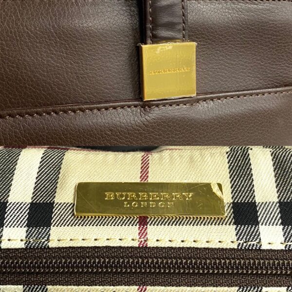 776b775 21359 4 Burberry Nova Check Leather Mini Bag Brown