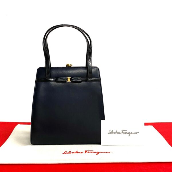 776b775 26182 1 Salvatore Ferragamo Vara Leather Mini Bag Black