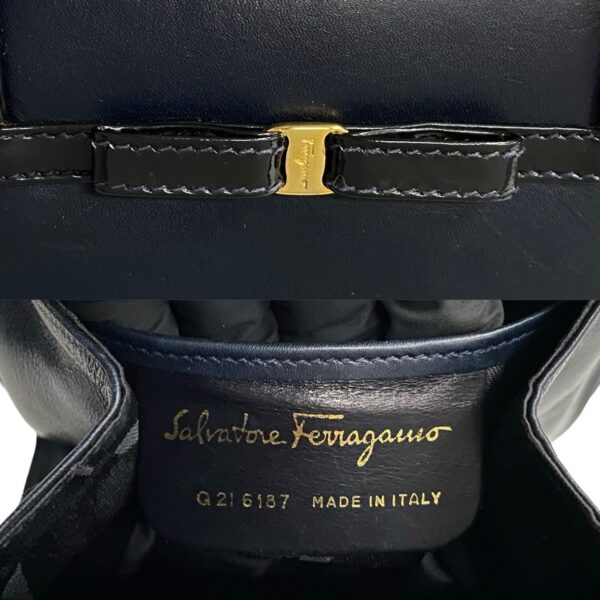 776b775 26182 4 Salvatore Ferragamo Vara Leather Mini Bag Black