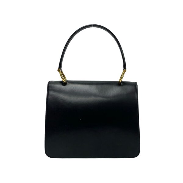 777b776 33052 5 Celine Carriage Calf Leather Mini Handbag Tote Bag Black