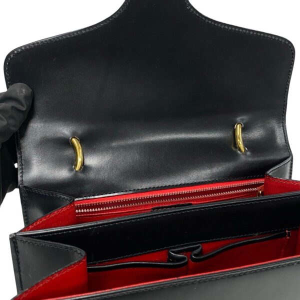 777b776 33052 8 Celine Carriage Calf Leather Mini Handbag Tote Bag Black