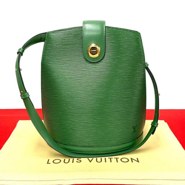 777b777 22967 1 Louis Vuitton Cluny Shoulder Bag Epi Leather Green