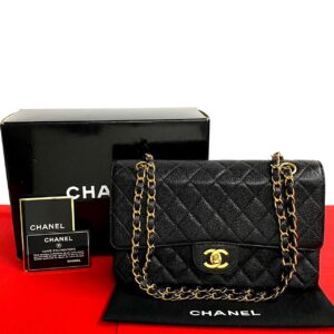 777b777 24271 1 Gucci GG Marmont Leather Chain Shoulder Bag Black