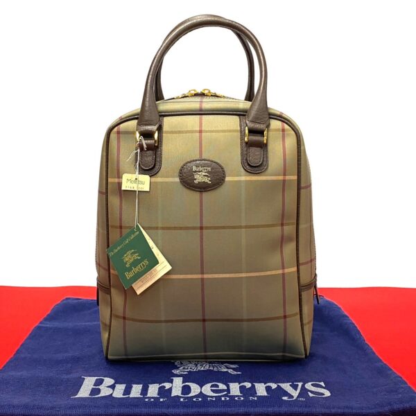 777b777 33000 1 Burberry Nova Check Leather Canvas Shoulder Pochette Brown