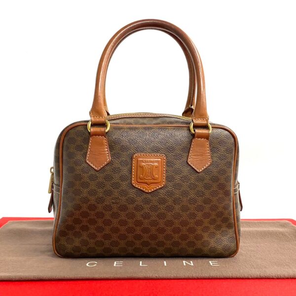 777b777 33807 1 Celine Macadam Blason Leather Mini Bag Brown