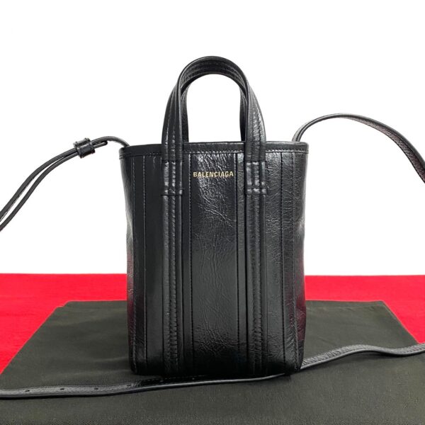 778c772 19468 1 Christian Dior North South Oblique Leather 2way Shoulder Bag Black