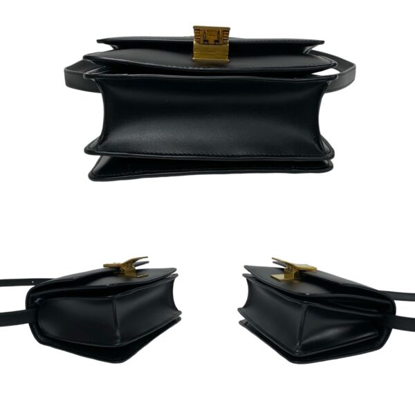 778c778 19332 7 Celine Classic Box Small Leather Shoulder Bag Mini Pochette Black