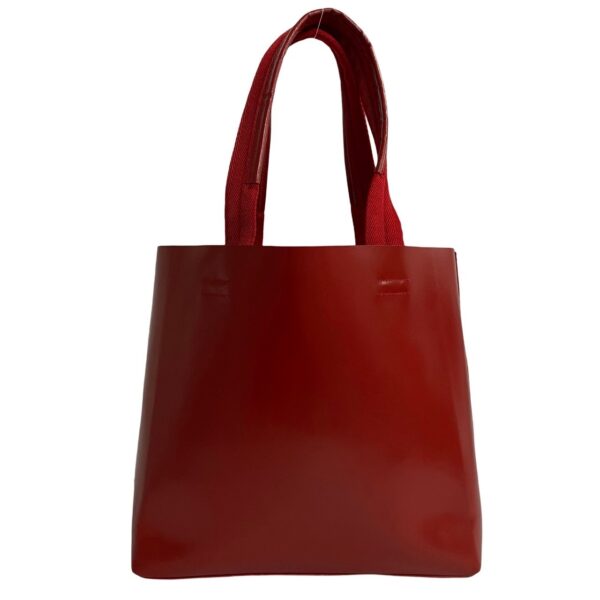 778c778 23127 5 Prada Cutout Calf Leather Nylon Mini Tote Bag Red