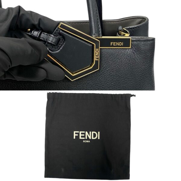 778c778 25834 10 FENDI Petit Toujours Leather 2WAY Shoulder Bag Black