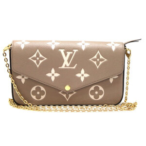 7798 1 Louis Vuitton Montaigne MM Shoulder Bag Beige