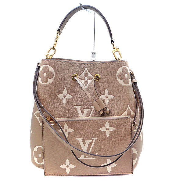 7799 1 Louis Vuitton Neonoe MM Bag Bicolor Empreinte Beige