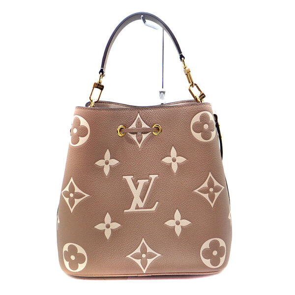 7799 2 Louis Vuitton Neonoe MM Bag Bicolor Empreinte Beige