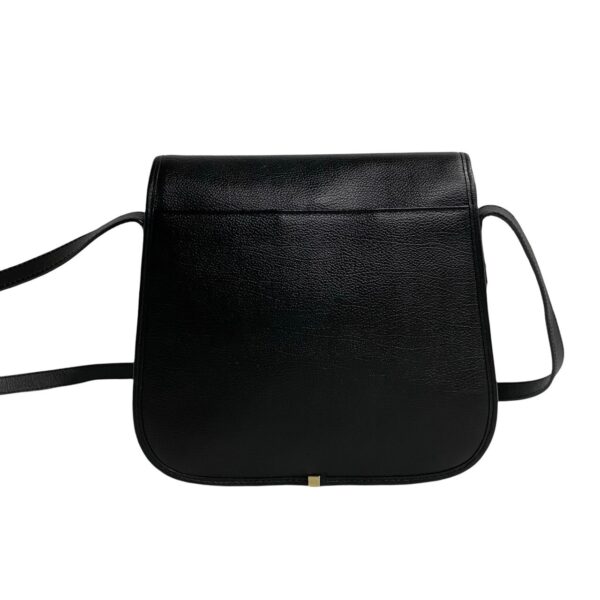 779c779 21563 5 Yves Saint Laurent YSL Leather Shoulder Bag Pochette Black