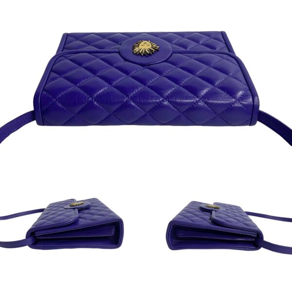 779c779 22722 6 Yves Saint Laurent YSL Lambskin Shoulder Bag Pochette Purple