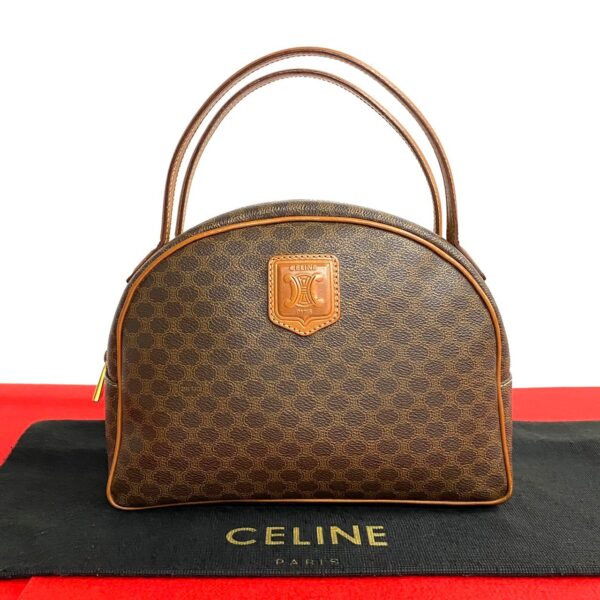 779c779 27923 1 Celine Macadam Blason Leather Mini Bag Brown