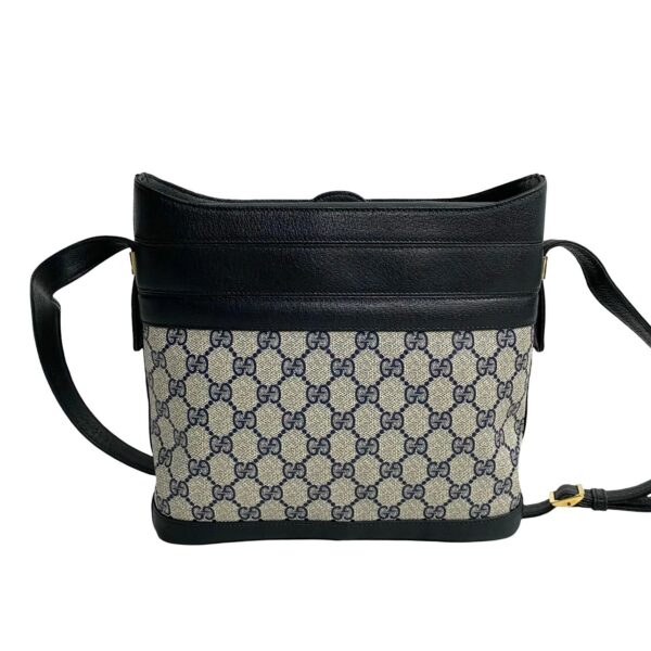 779c779 28231 5 Gucci GG Leather Shoulder Bag Mini Tote Navy