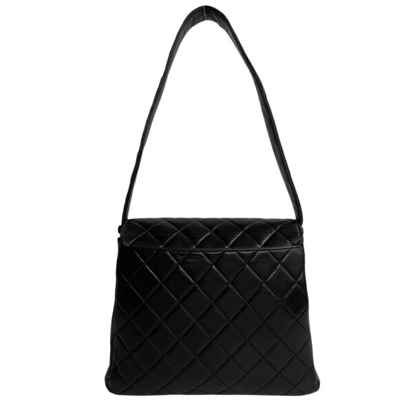 780c778 25668 5 Chanel Matelasse Coco Mark Lambskin 26cm Shoulder Tote Bag Black