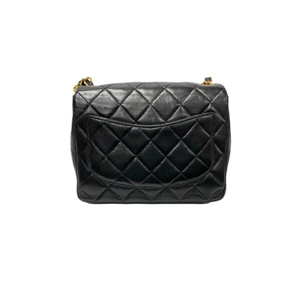 780c780 22379 5 Chanel Mini Matelasse 16cm Coco Mark Lambskin Chain Shoulder Bag Black