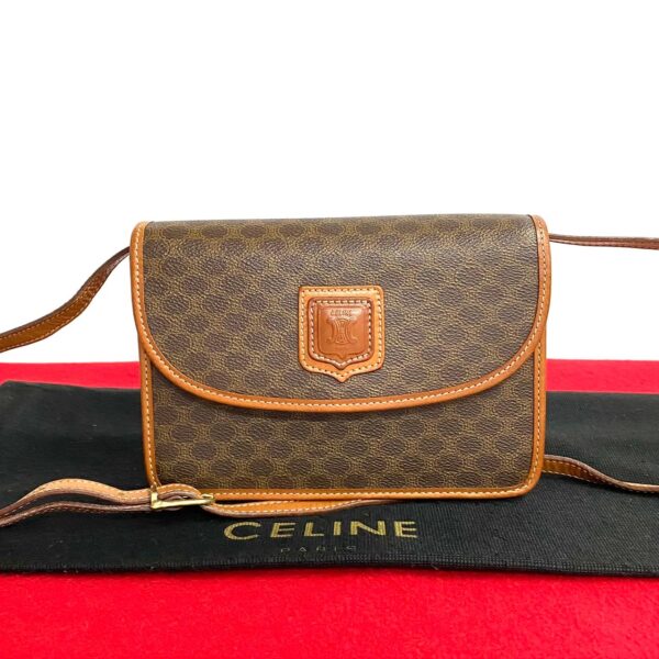 780c780 30435 1 Celine Macadam Blason Leather Mini Bag Brown