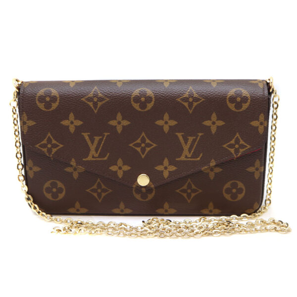 7830 1 Louis Vuitton Pochette Félicie Shoulder Bag Monogram Canvas Brown