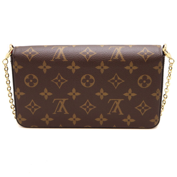 7830 2 Louis Vuitton Pochette Félicie Shoulder Bag Monogram Canvas Brown