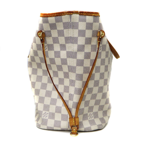 7832 4 Louis Vuitton Neverfull MM Tote Bag Damier Canvas Azur White