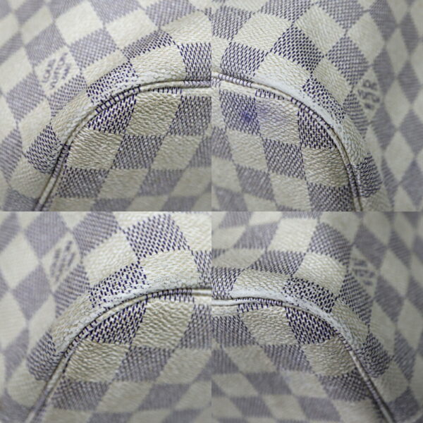 7832 6 Louis Vuitton Neverfull MM Tote Bag Damier Canvas Azur White