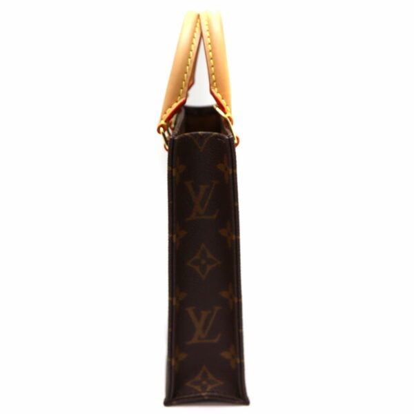 7874 3 Louis Vuitton Petit Sac Plat Handbag Monogram Canvas Brown