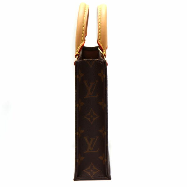 7874 4 Louis Vuitton Petit Sac Plat Handbag Monogram Canvas Brown