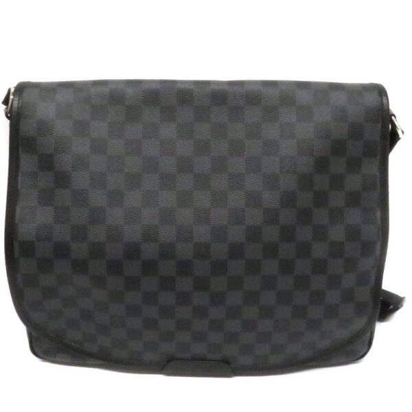 7882 1 Louis Vuitton Daniel GM Shoulder Bag Damier Graphite Black