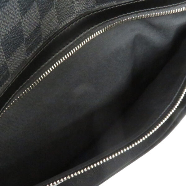 7882 9 Louis Vuitton Daniel GM Shoulder Bag Damier Graphite Black