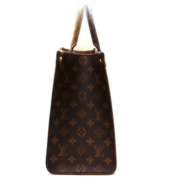 7950 4 Louis Vuitton On the Go MM Tote Bag Giant Monogram Brown Camel