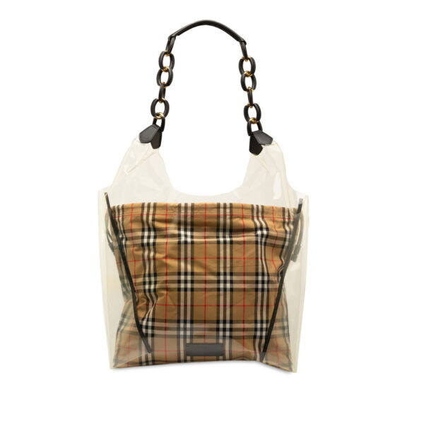 7e8aovex6bx4qgd2 1 Burberry Nova Check Shoulder Bag Cotton Brown Clear