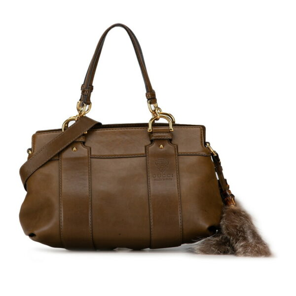 7jwxd0u0rckz6tfh 1 Gucci Bamboo 2WAY Handbag Brown