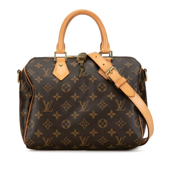 7wlezb3rd56gpcdo 1 Louis Vuitton Speedy Bandouliere 25 2WAY Shoulder Bag Brown