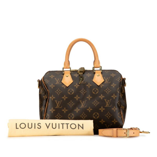 7wlezb3rd56gpcdo 11 Louis Vuitton Speedy Bandouliere 25 2WAY Shoulder Bag Brown