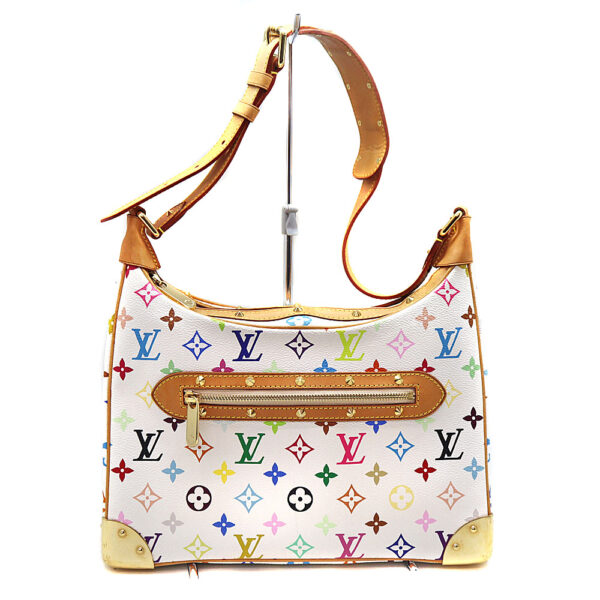 8037 1 Louis Vuitton Boulogne Bag Monogram Multicolor White