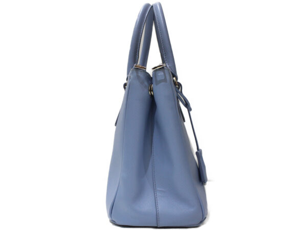 8084 Prada Galleria 2WAY Handbag Saffiano Leather Blue