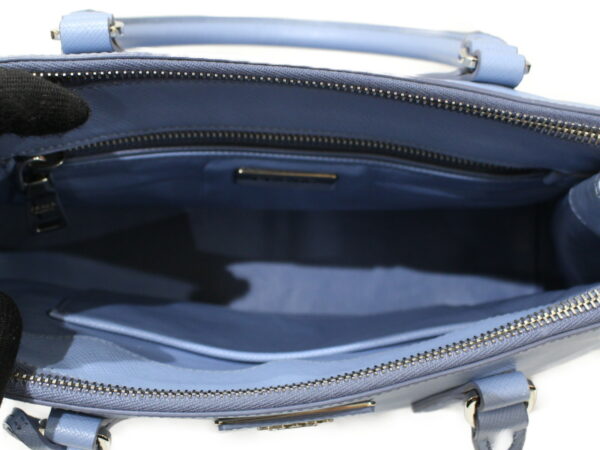 8088 Prada Galleria 2WAY Handbag Saffiano Leather Blue