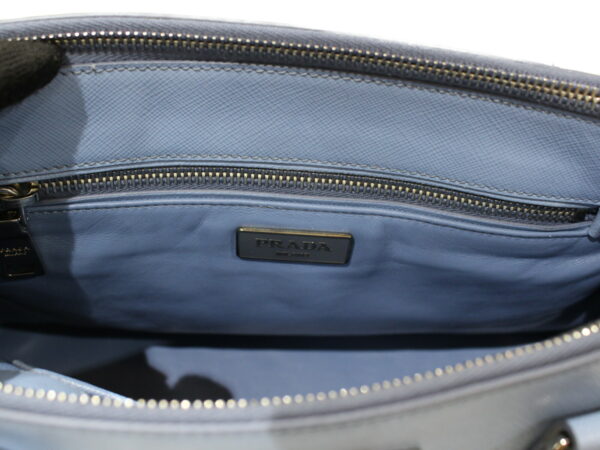 8089 Prada Galleria 2WAY Handbag Saffiano Leather Blue