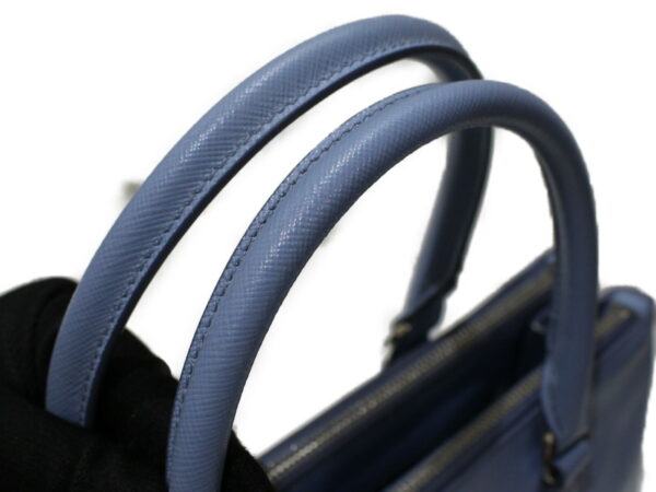 8097 Prada Galleria 2WAY Handbag Saffiano Leather Blue