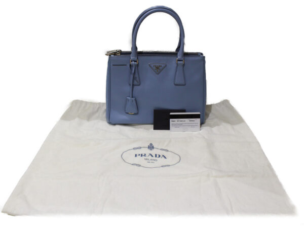 8100 Prada Galleria 2WAY Handbag Saffiano Leather Blue