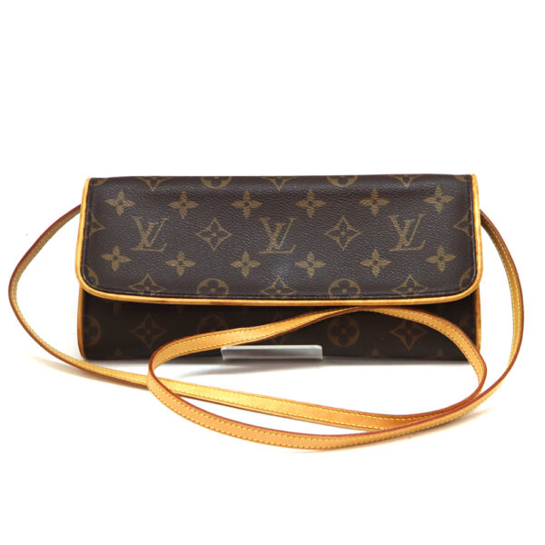 812 1 Louis Vuitton Pochette Twin GM Shoulder Bag Monogram Canvas Brown