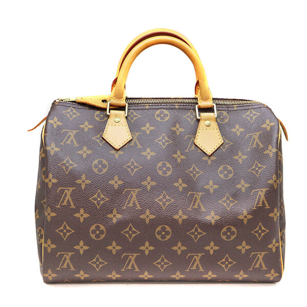 8128 2 Louis Vuitton Speedy 30 Handbag Monogram Canvas Brown