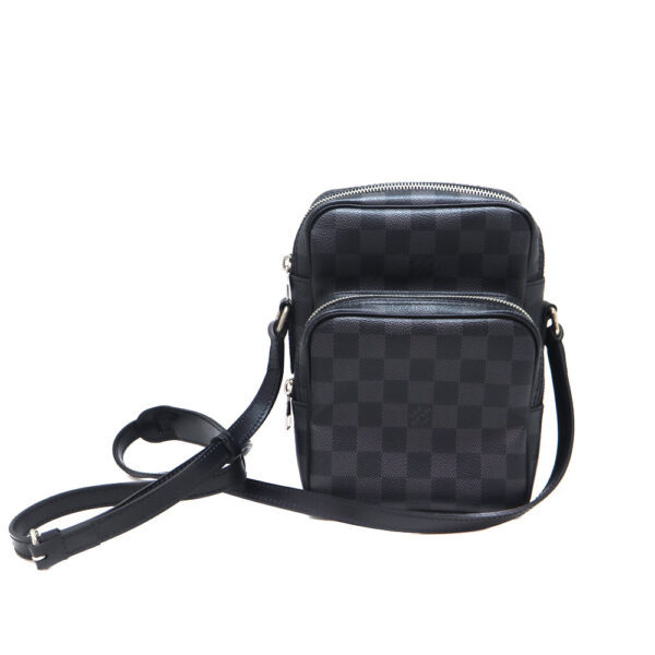 820 1 Louis Vuitton Rem Shoulder Bag Damier Graphite Black