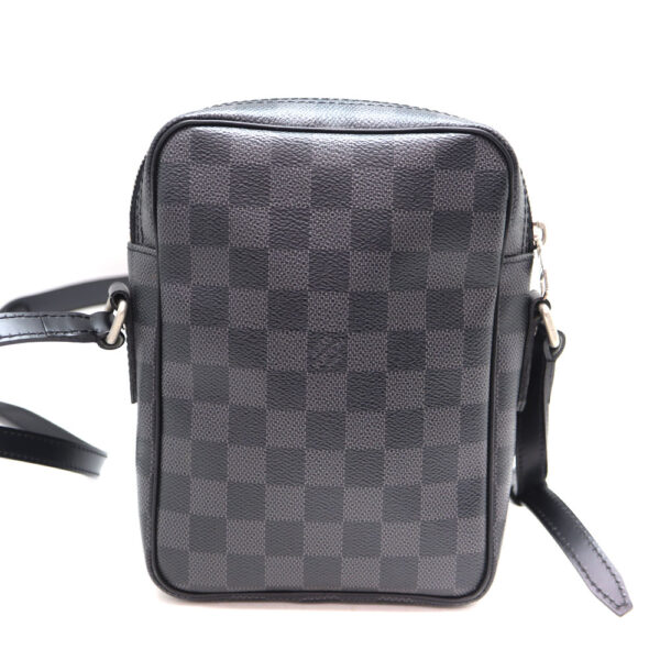 820 2 Louis Vuitton Rem Shoulder Bag Damier Graphite Black