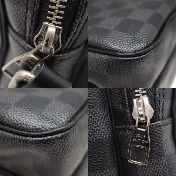 820 6 Louis Vuitton Rem Shoulder Bag Damier Graphite Black