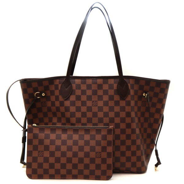 8210 1 Louis Vuitton Neverfull MM Tote Bag Damier Ebene Brown