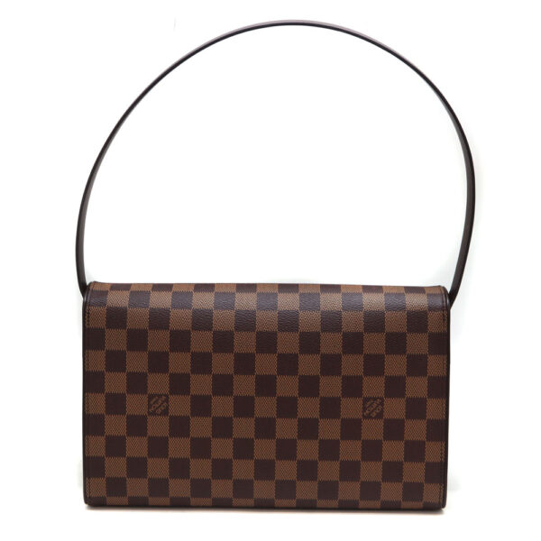 827 2 Louis Vuitton Tribecalon Handbag Damier Canvas Ebene Brown