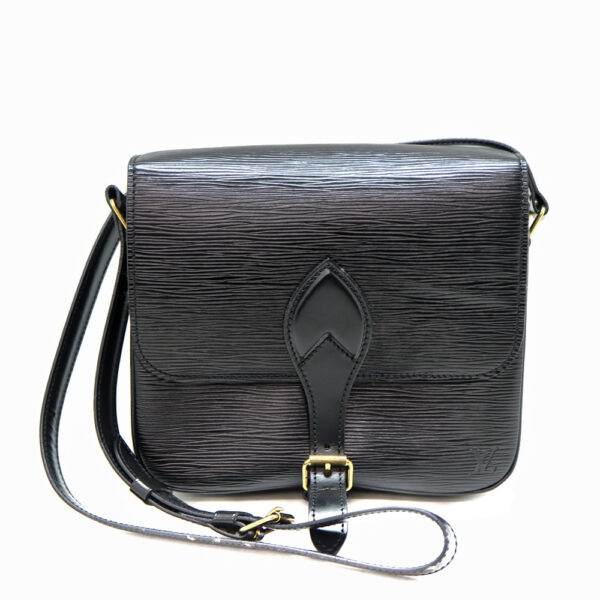 828 1 Louis Vuitton Cartesier 22 Shoulder Bag Epi Black